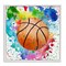 Stupell Industries Basketball with Bright Splash Framed Giclee Design by Kim Allen